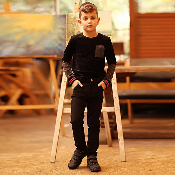 Go-To Boy's Weekday Pants styled for school and cheder