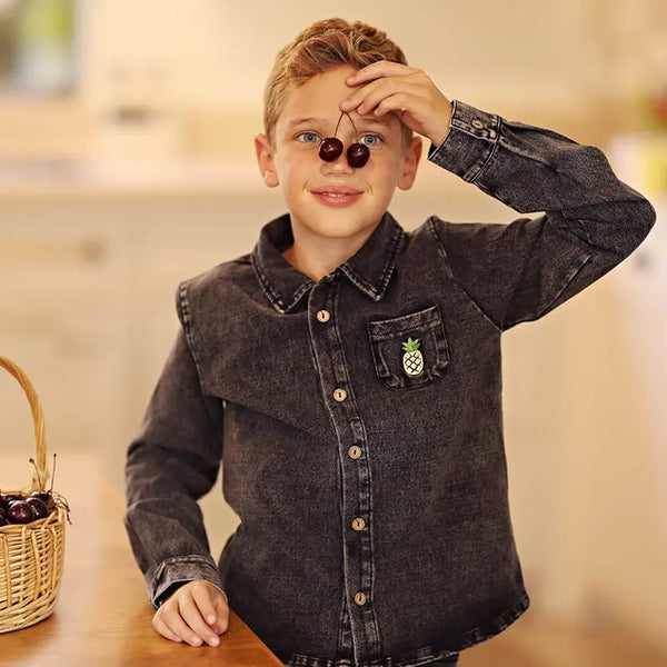 Boy - Fruit Black Denim Set Ali Mali