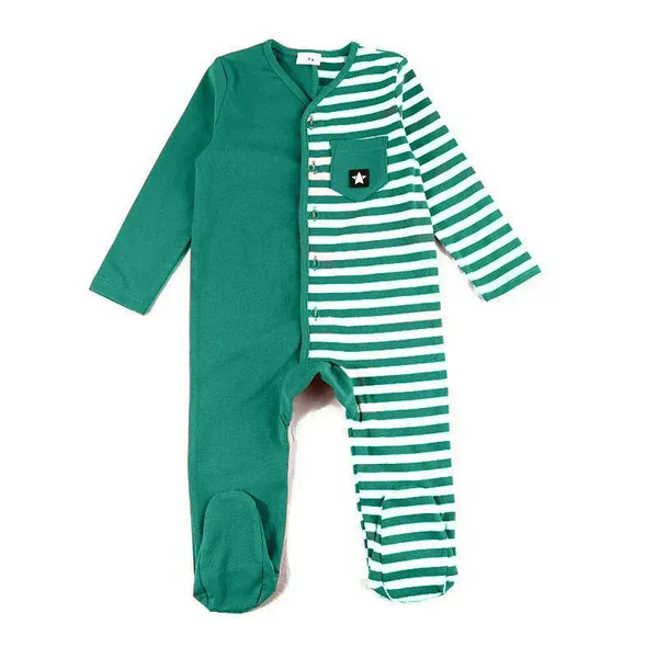Baby - Half Striped Pajama(Red/Green) Ali Affordable