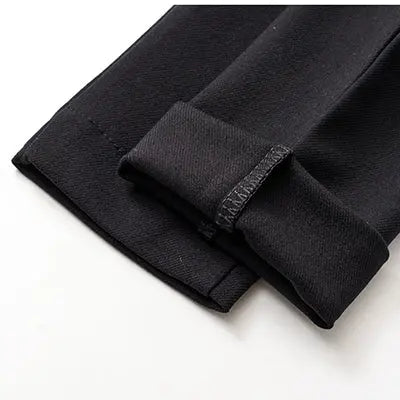 Close view of durable stretch twill on boys' weekday pants