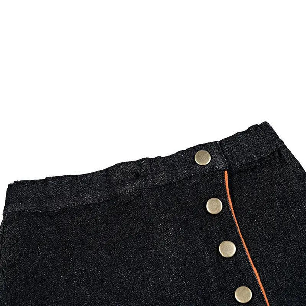 Girl - Black Denim Set Bloom Kids Family-fashion