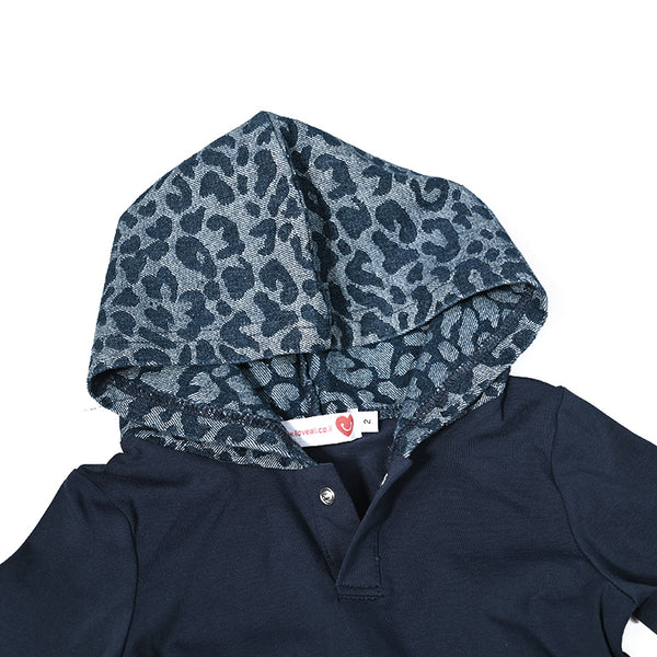 Boy - Blue Leopard Print Denim Set