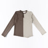 Boy-Khaki and Earthy Colorblocked Set（Short-sleeve/Long-sleeve）