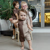 Boy-Khaki and Earthy Colorblocked Set（Short-sleeve/Long-sleeve）