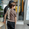 Boy-Khaki and Earthy Colorblocked Set（Short-sleeve/Long-sleeve）