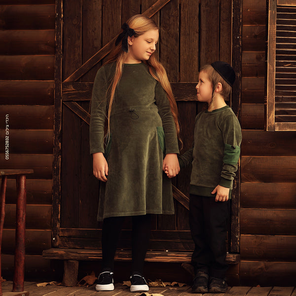 Boy - Dark Green Velvet Set