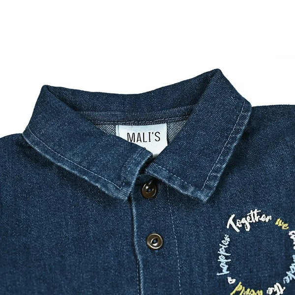 Boy - Colorful Embroidery Denim Set Ali Mali