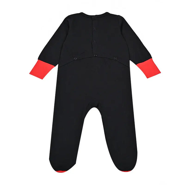 Baby - Black Base with Red Cuffs Cartoon Print Sleepwear Set Ali Mali