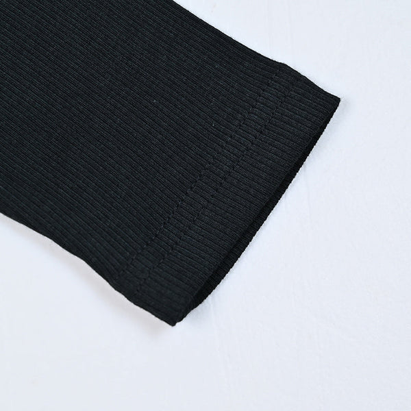 Girl - Black Ribbed Dress Set Ali Mali