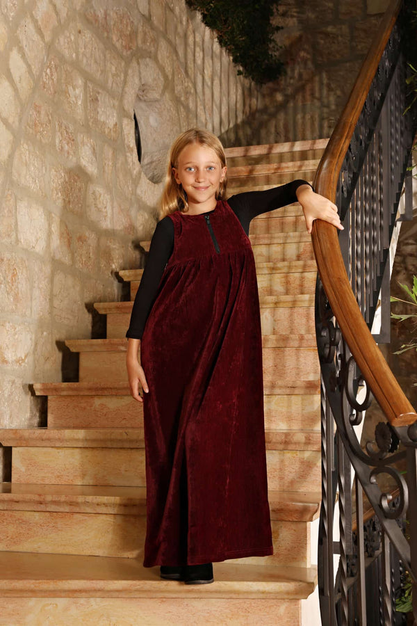 Girl - Burgundy Red Chenille Set