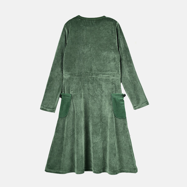 Girl - Dark Green Velvet Set