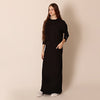 Lady-Tiered Hoodie Dress in Midi/Maxi set(Black/Chive/Beige)