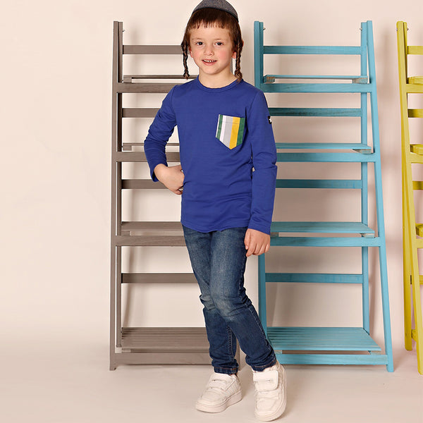 Boy-Striped Pocket set(short sleeves/long sleeves)