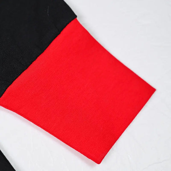 Baby - Black Base with Red Cuffs Cartoon Print Sleepwear Set Ali Mali