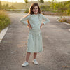 Girl - Mint Green Leaves set(Skirt set & Dress)
