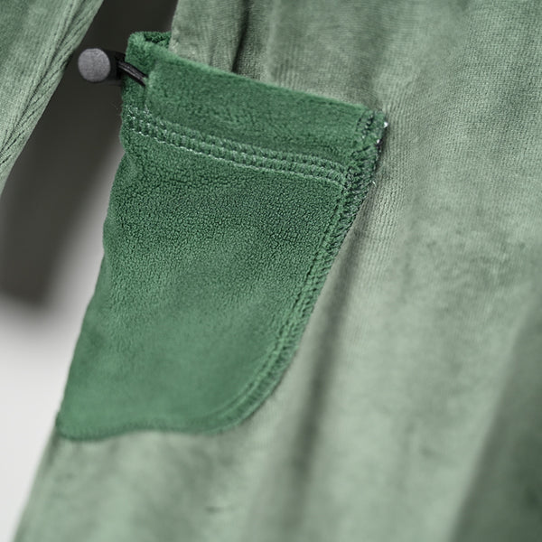 Girl - Dark Green Velvet Set