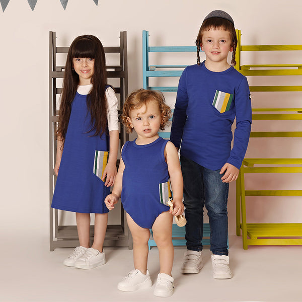 Boy-Striped Pocket set(short sleeves/long sleeves)