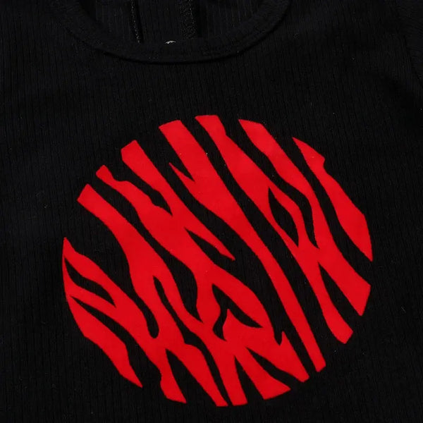 Boy - Ribbed Circle Sleepwear Set Ali Affordable