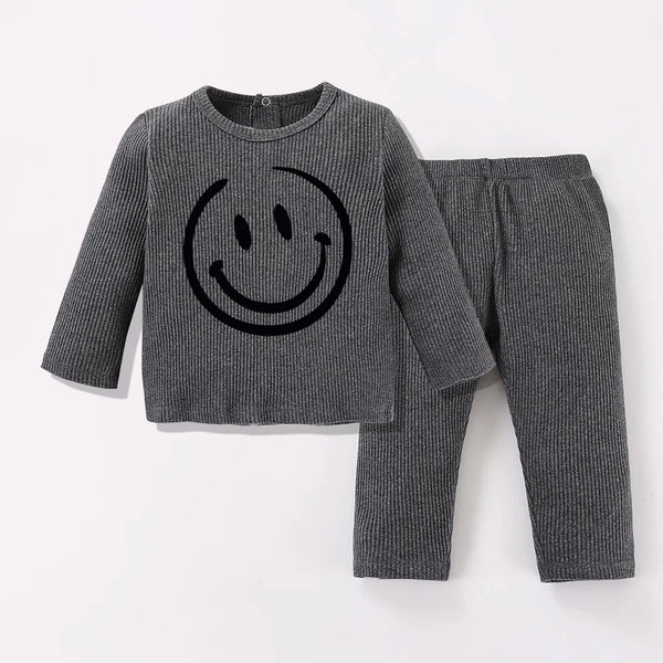 Baby - Ribbed Smile Pajama