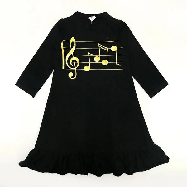 Girl - Black Musical Jersey Set Bloom Family-fashion