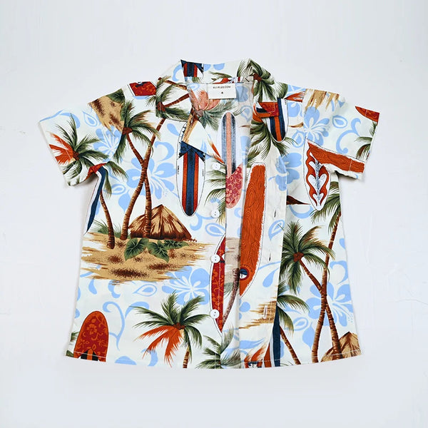 Boat Print and Red Denim Set