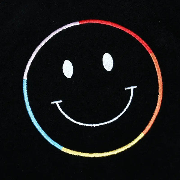 Unisex - Casual Velour Smile Embroidery Bloom Kids Family-fashion