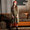 AA children corduroy shabbos tet flowers embroidery girl dress baby romper boy's shirt pants autumn fall family clothing