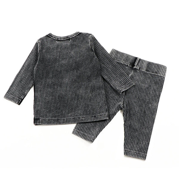 Baby - Ribbed Black Wash Set