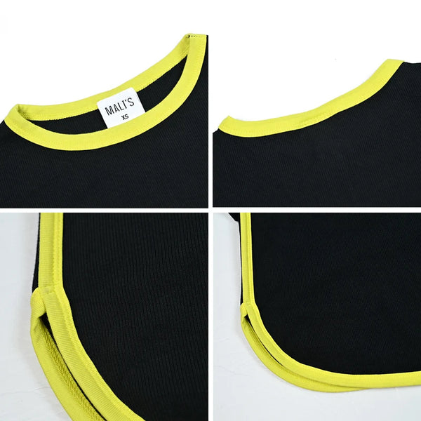 Lady - Pregnant Mom's Yellow-edged Nightgown