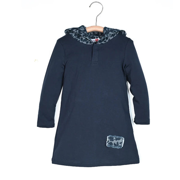Girl - Blue Leopard Print Denim Set
