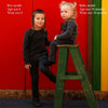 Boy - Ribbed Black Wash Set
