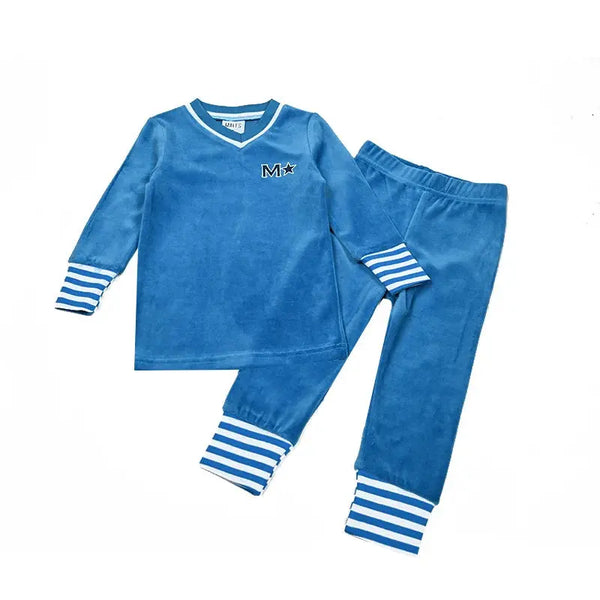 Boy - Mail Logo Blue and Pink Velvet Strip Set