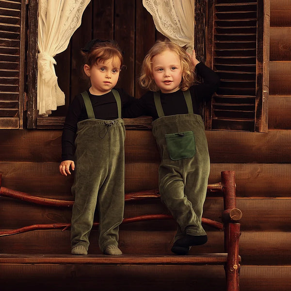Baby - Dark Green Velvet Set