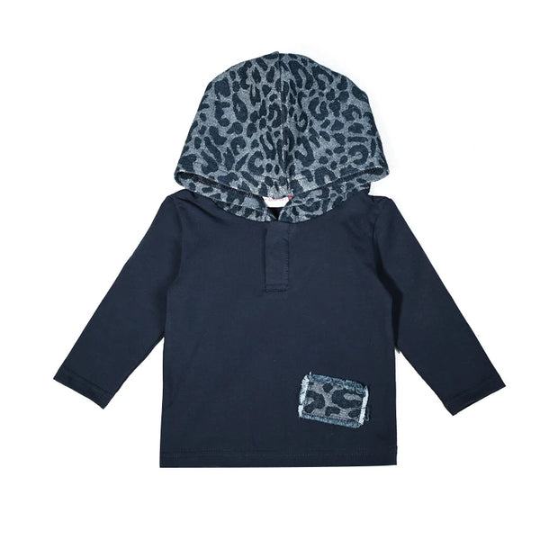 Girl - Blue Leopard Print Denim Set