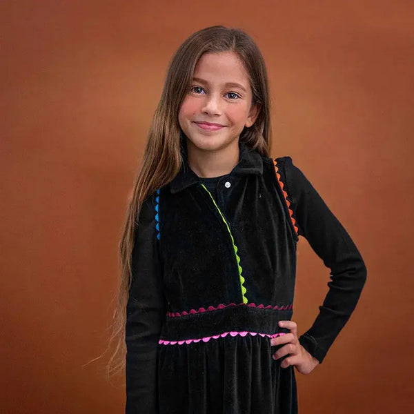 Girl - Black Brim Shabbos Set