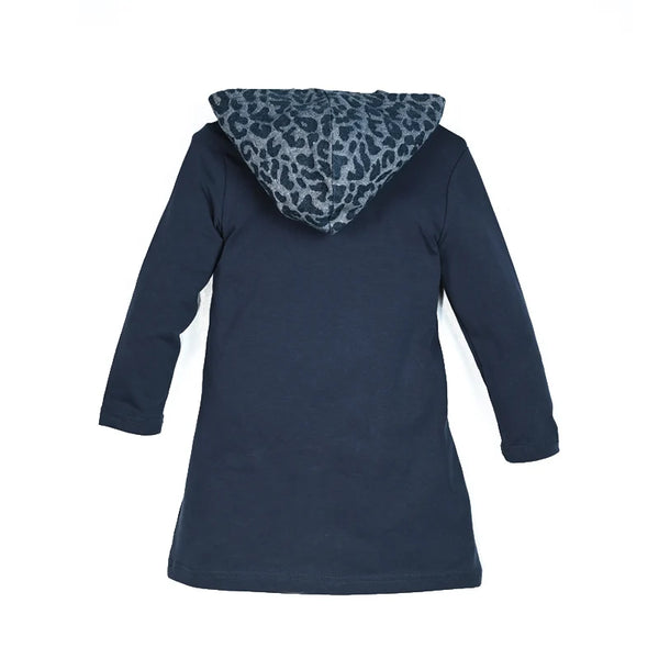 Girl - Blue Leopard Print Denim Set