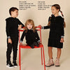 Girl - Hooded Black Velour Set