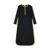 Lady - Pregnant Mom's Yellow-edged Nightgown