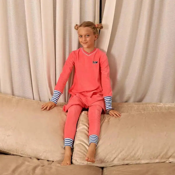 Girl - Mail Logo Blue and Pink Velvet Strip Set