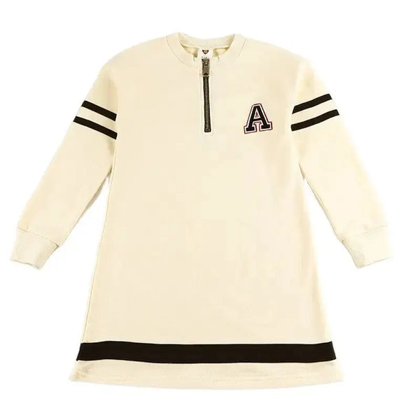 Girls - Letter A contrast navy stripes family set Bloom Kids Family-fashion