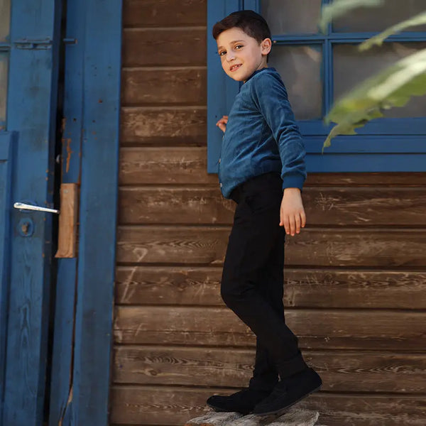 Go-To Boy's Shabbos Pants in durable 380gsm stretch Ponte di Roma