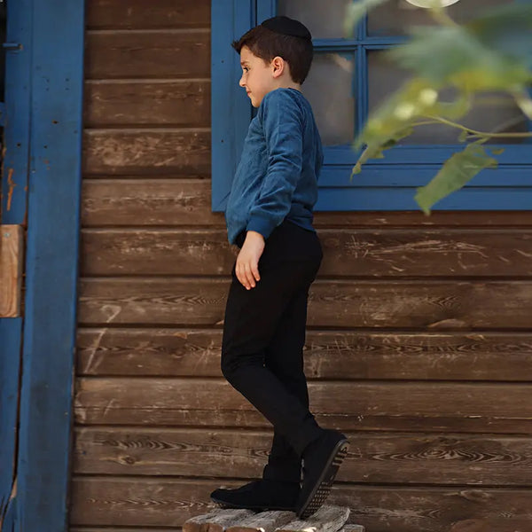 Go-To Boy's Shabbos Pants styled for a polished family occasion